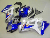 Carénage ABS injecté Suzuki GSXR1000 2007-2008 - Style usine - Blanc Bleu - MFS5668